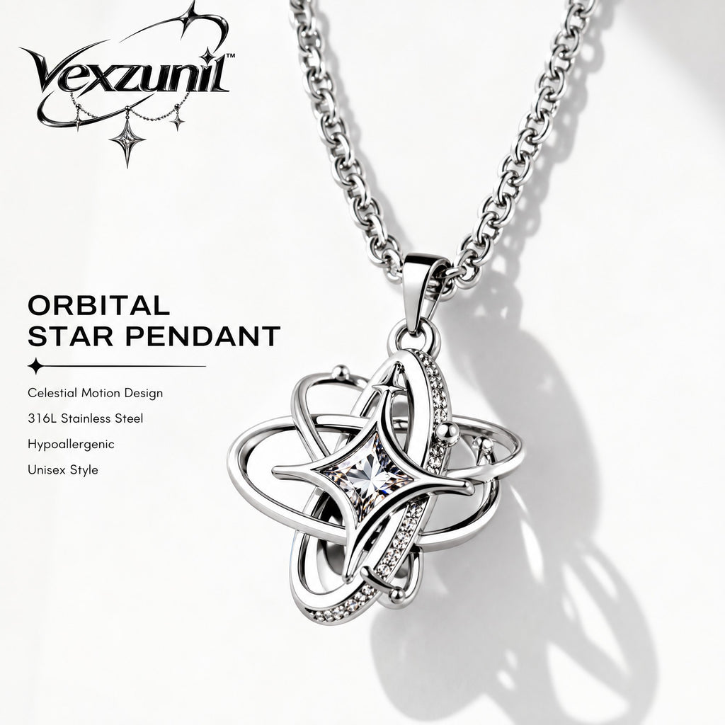 𝒗𝒆𝒙𝒛𝒖𝒏𝒊𝒍™ Interwoven Orbital Star Pendant Necklace — view 1
