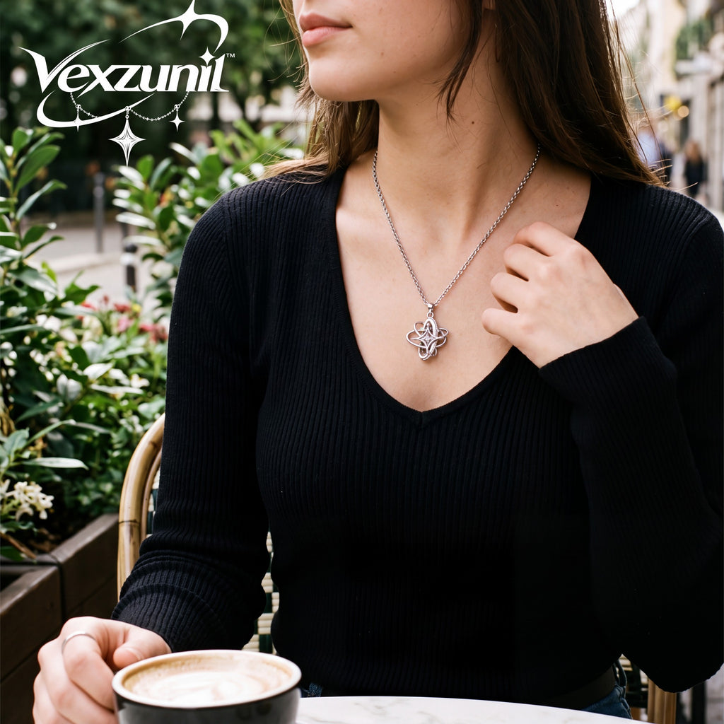 𝒗𝒆𝒙𝒛𝒖𝒏𝒊𝒍™ Interwoven Orbital Star Pendant Necklace — view 3