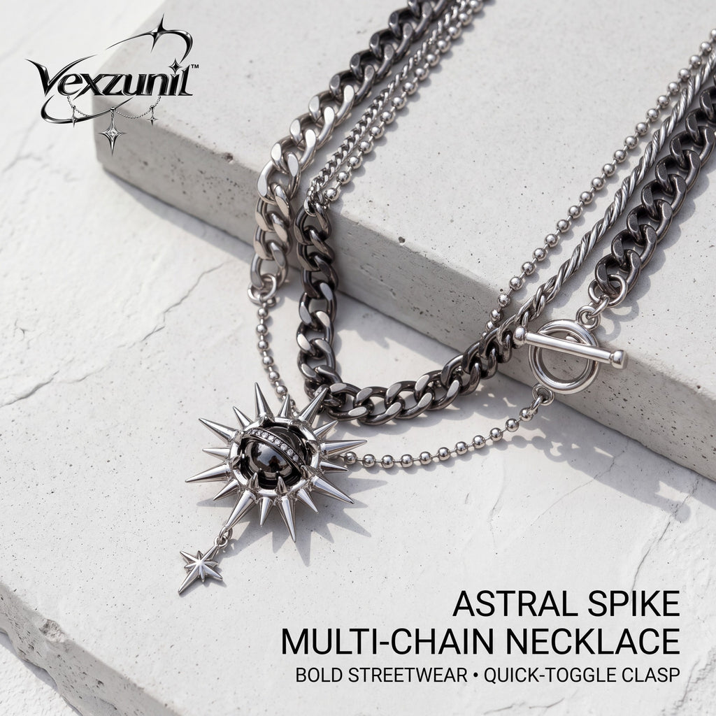 𝒗𝒆𝒙𝒛𝒖𝒏𝒊𝒍™ Astral Spike Multi-Chain Statement Necklace — view 1