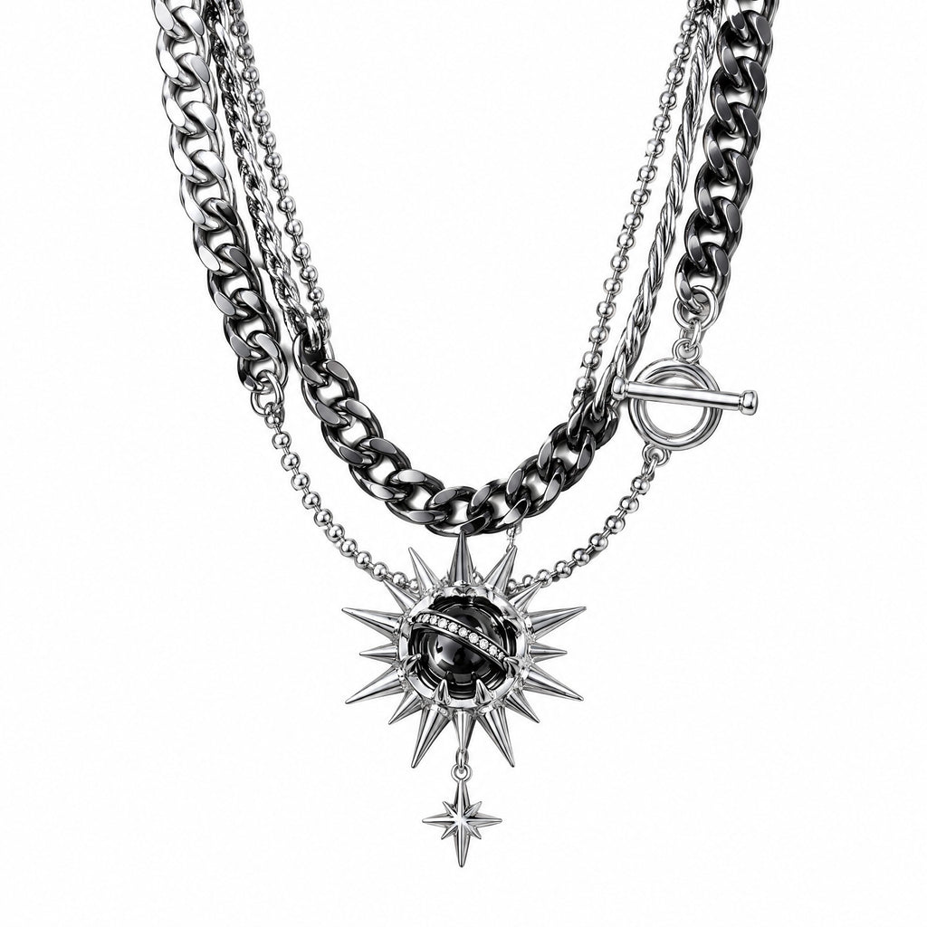 𝒗𝒆𝒙𝒛𝒖𝒏𝒊𝒍™ Astral Spike Multi-Chain Statement Necklace — view 5