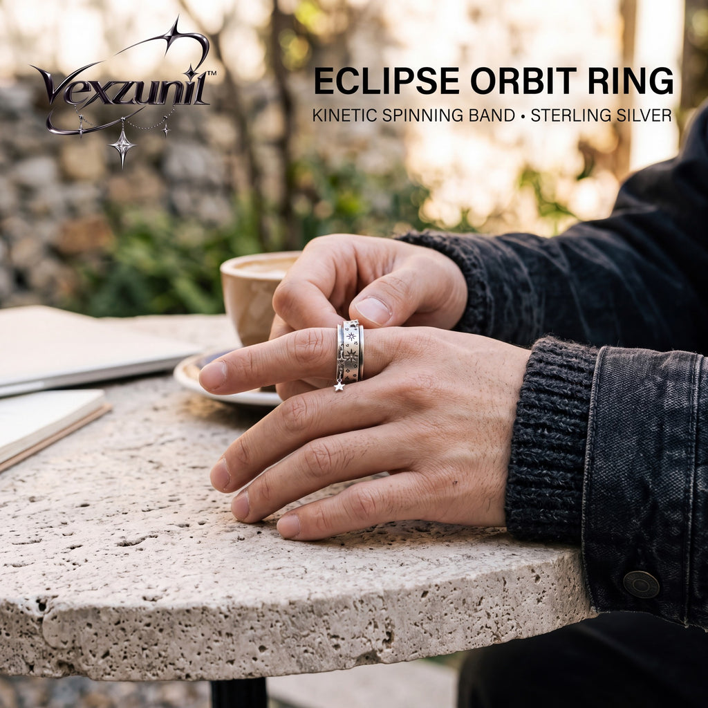 𝒗𝒆𝒙𝒛𝒖𝒏𝒊𝒍™ Eclipse Orbit Spinning Band Ring — view 3