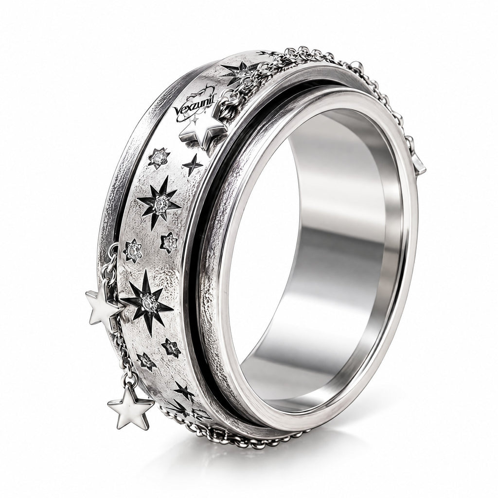 𝒗𝒆𝒙𝒛𝒖𝒏𝒊𝒍™ Eclipse Orbit Spinning Band Ring — view 5
