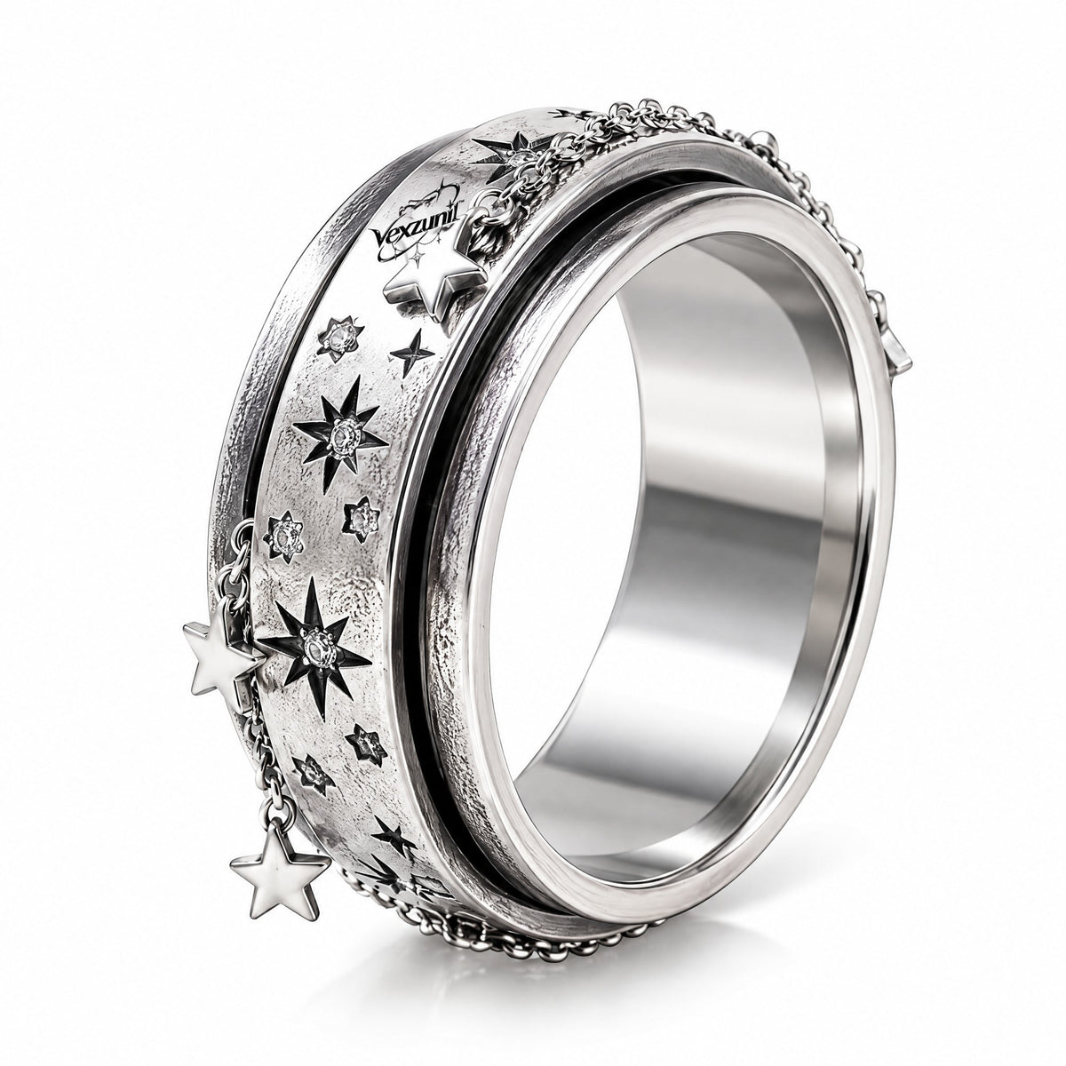 𝒗𝒆𝒙𝒛𝒖𝒏𝒊𝒍™ Eclipse Orbit Spinning Band Ring — view 5