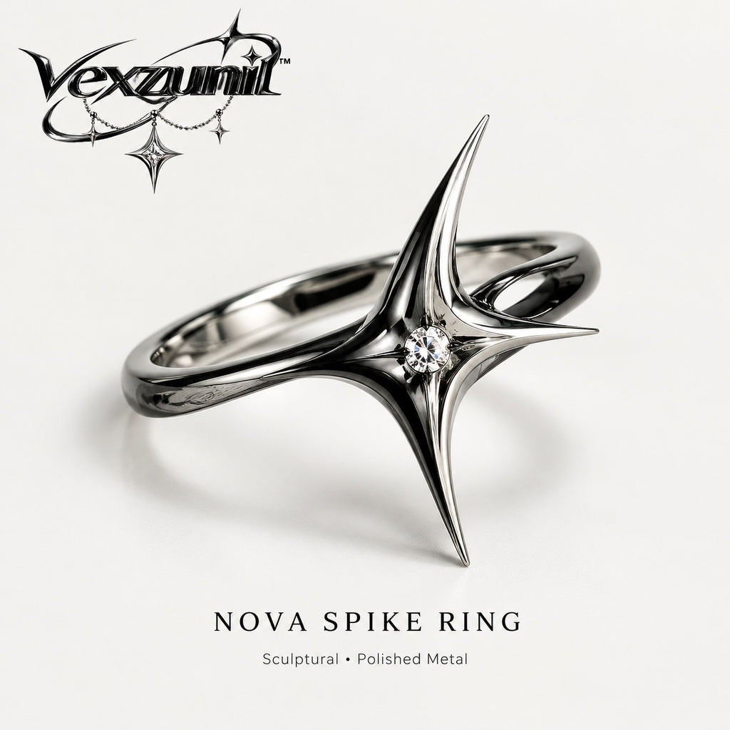 𝒗𝒆𝒙𝒛𝒖𝒏𝒊𝒍™ Nova Spike Sculptural Star Ring — view 1