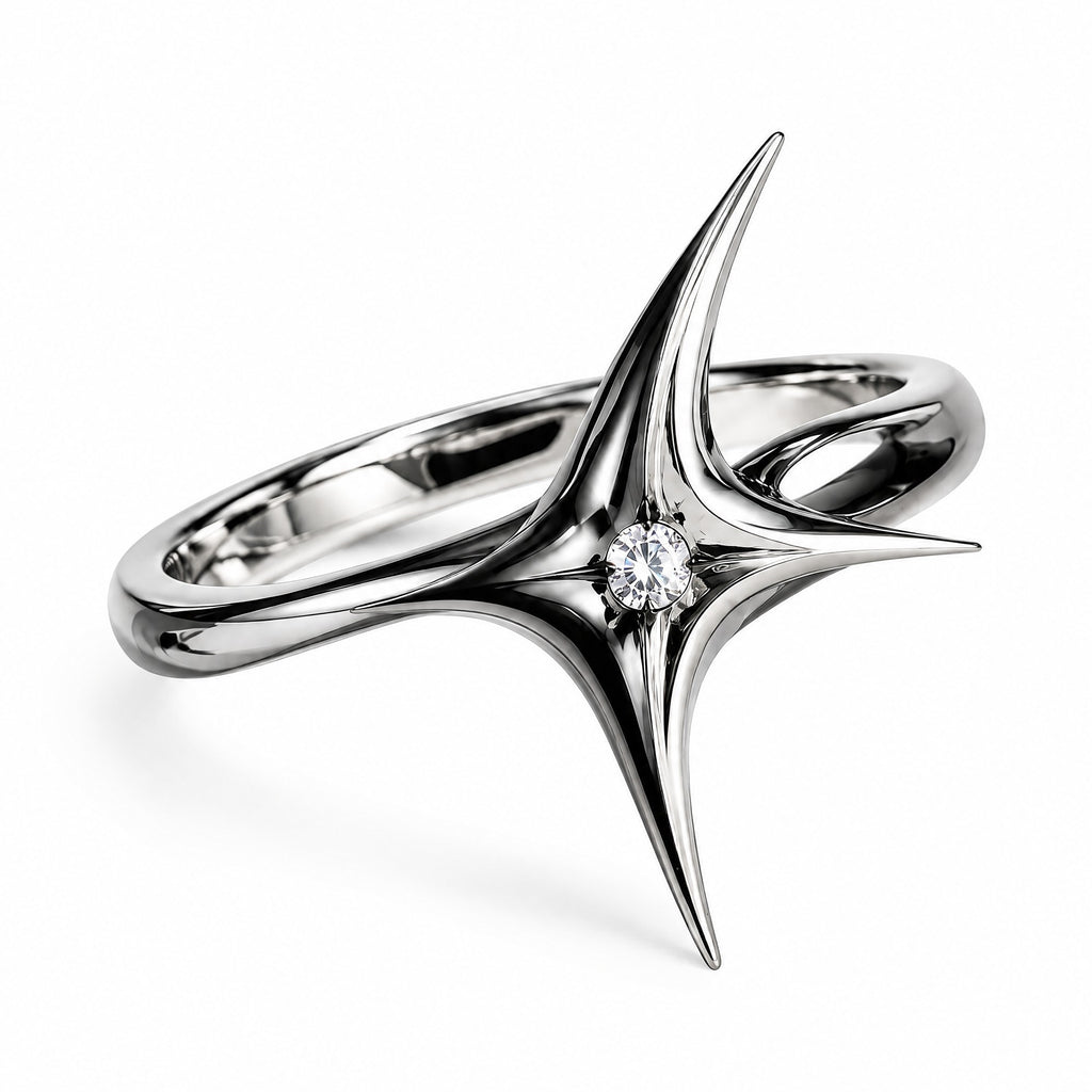 𝒗𝒆𝒙𝒛𝒖𝒏𝒊𝒍™ Nova Spike Sculptural Star Ring — view 5