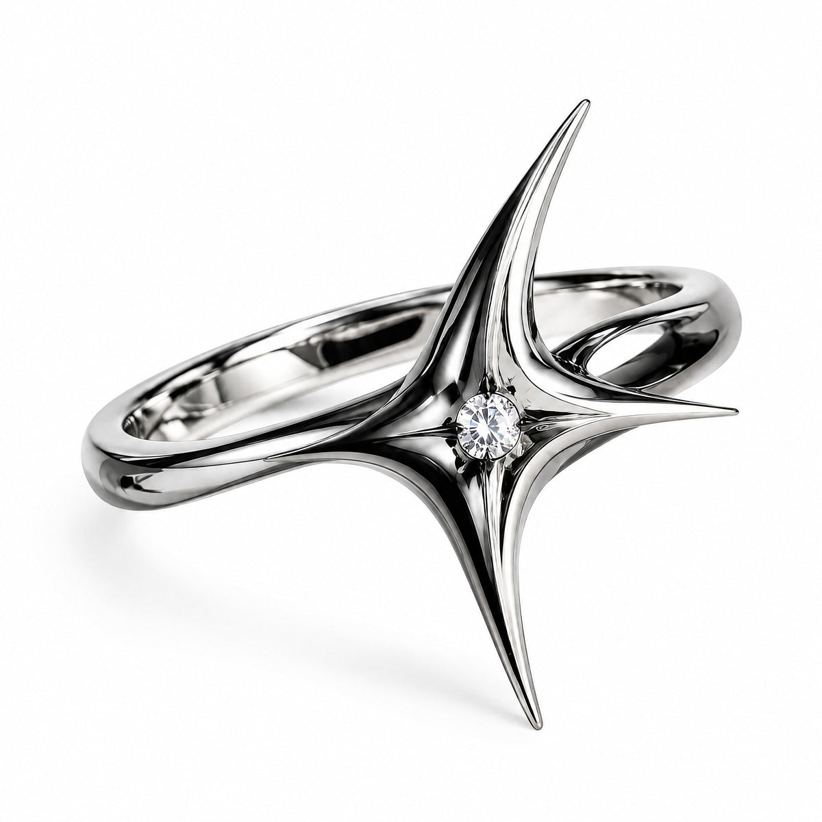 𝒗𝒆𝒙𝒛𝒖𝒏𝒊𝒍™ Nova Spike Sculptural Star Ring — view 5