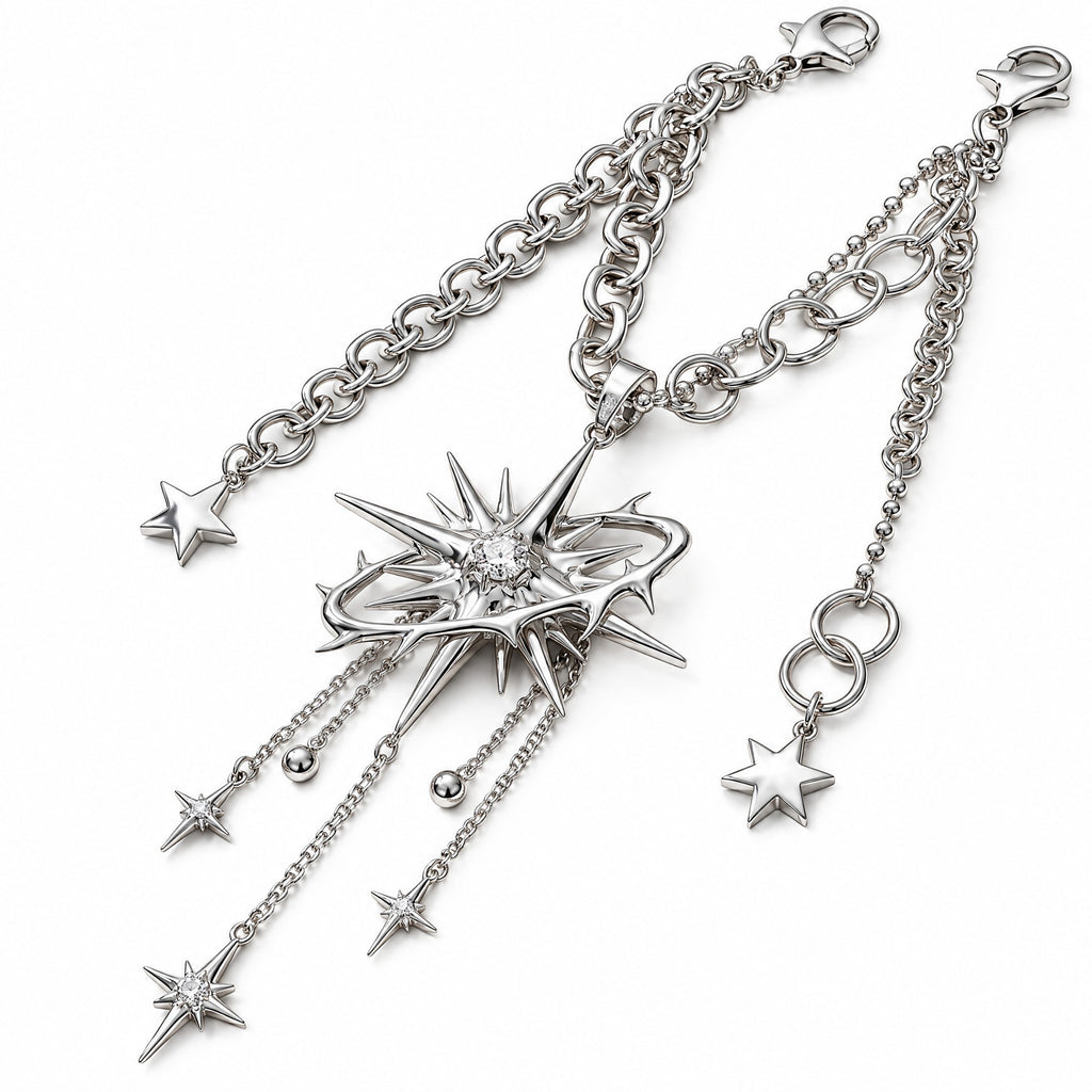 𝒗𝒆𝒙𝒛𝒖𝒏𝒊𝒍™ Orbit Star Choker with Multi-Chain Drops — view 5