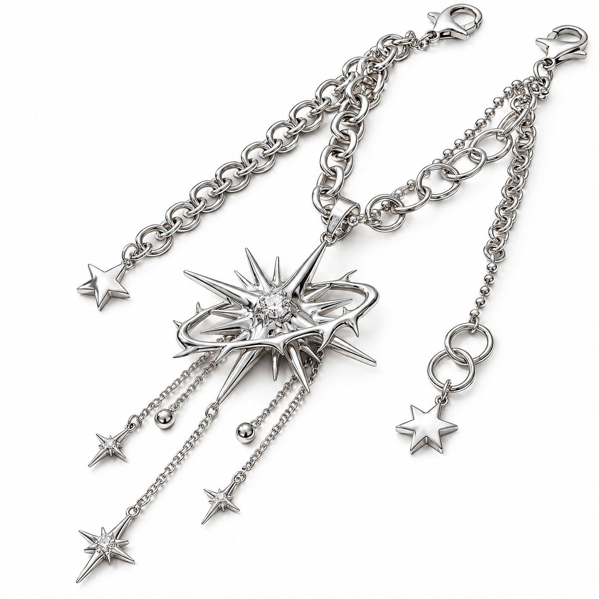 𝒗𝒆𝒙𝒛𝒖𝒏𝒊𝒍™ Orbit Star Choker with Multi-Chain Drops — view 5