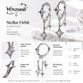 𝒗𝒆𝒙𝒛𝒖𝒏𝒊𝒍™ Stellar Orbit Hoop Earrings with Star Drops — view 1