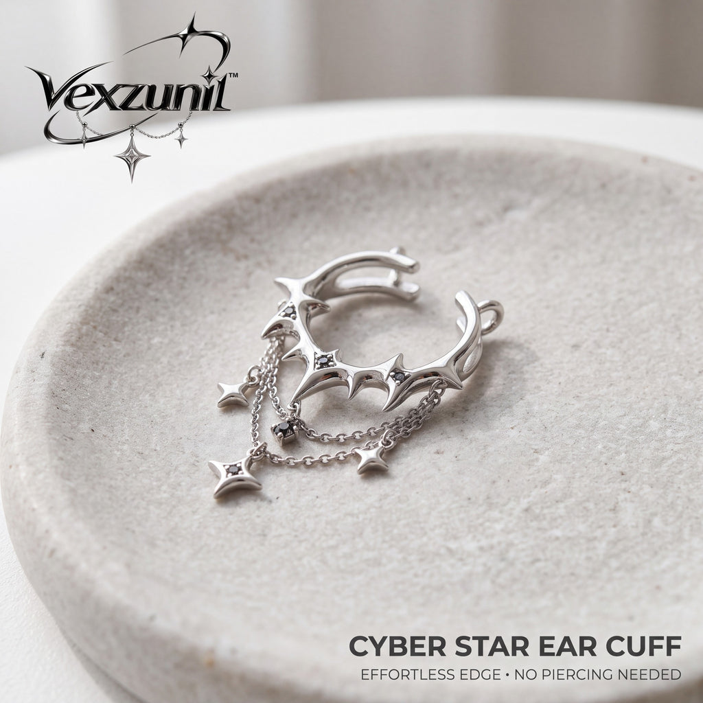 𝒗𝒆𝒙𝒛𝒖𝒏𝒊𝒍™ Cyber Star Cuff with Draped Chain Charms — view 1
