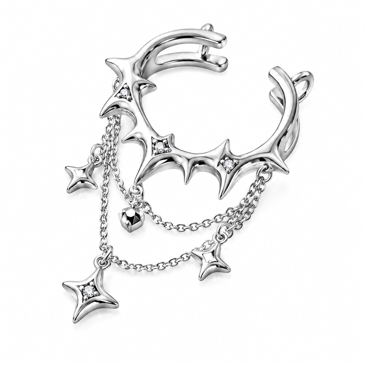 𝒗𝒆𝒙𝒛𝒖𝒏𝒊𝒍™ Cyber Star Cuff with Draped Chain Charms — view 5
